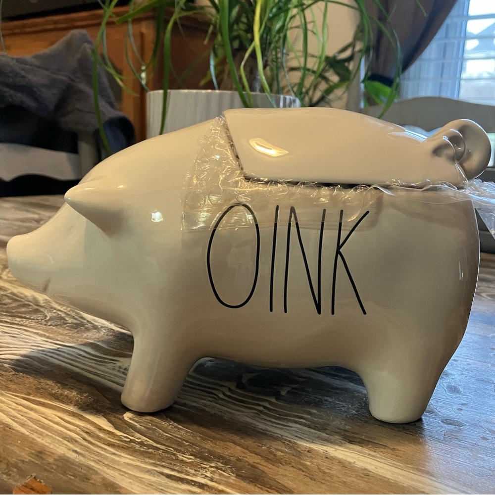 Rae Dunn Oink Ceramic Pig Canister